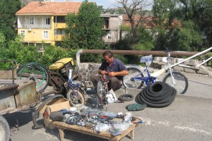 Bild:  Handwerker auf der Strasse in Akhaltsikhe