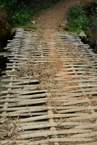 typische Brücke aus Bambus