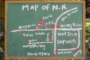 Übersichtlicher Stadtplan von Nong Khiau