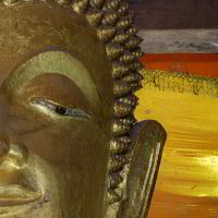 Detail eines Buddha