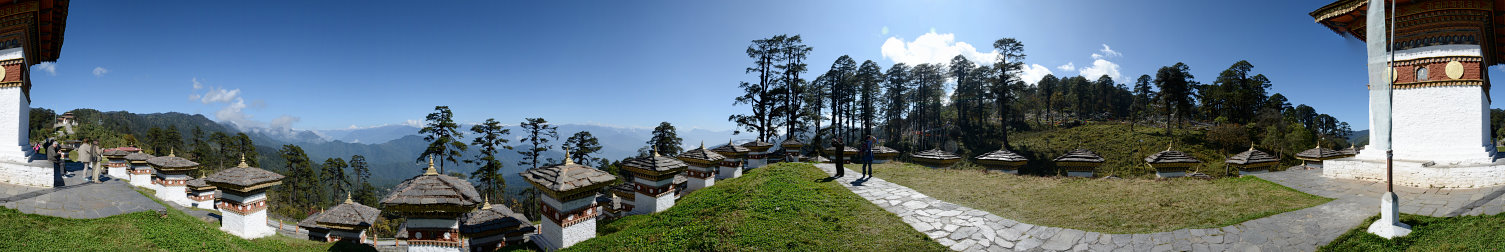 360°-Panorama am Dochu-Pass