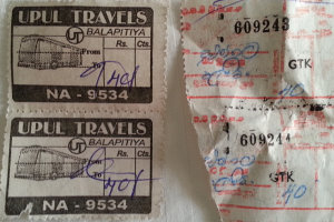 Bild: Handgeschriebene Bustickets Bild: Handgeschriebene Bustickets