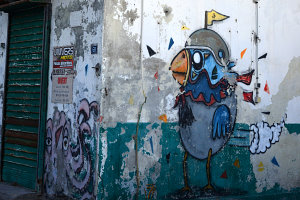 Bild: Lustige Graffitis gibt es hier überall