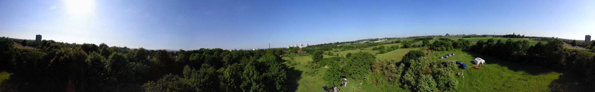 Panorambild von der Mastspitze aus Panorambild von der Mastspitze aus