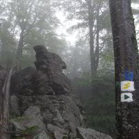 Bild: Hirschenstein im Nebel Bild: Hirschenstein im Nebel