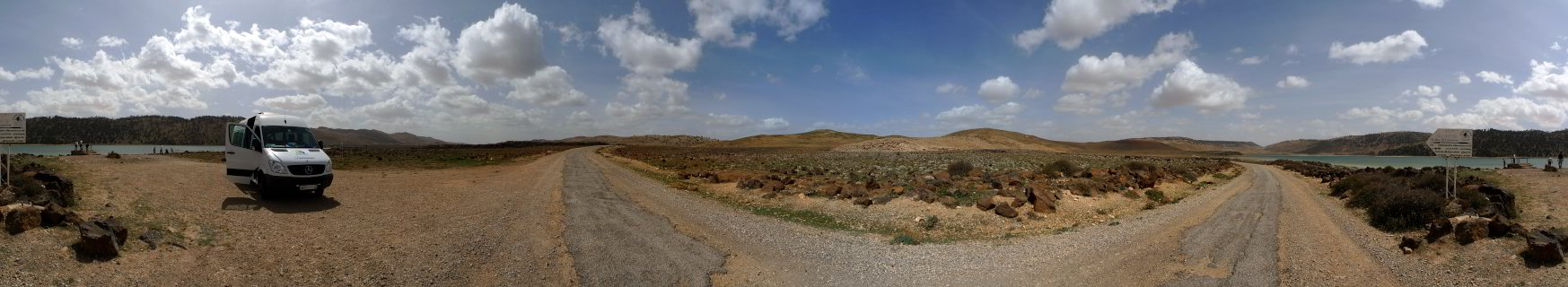 360°-Panorama an ein Stausee