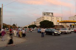 Belebte Strasse in Rabat Belebte Strasse in Rabat