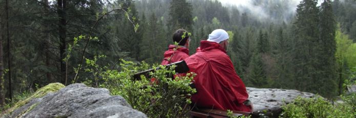 Am Pudelstein - wie den ganzen Tag mit Regencape Am Pudelstein - wie den ganzen Tag mit Regencape
