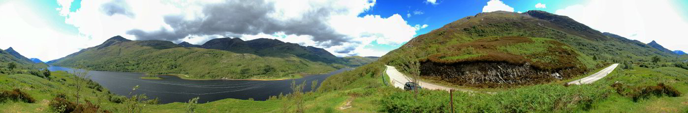 360°-Panorama des Loch Leven 360°-Panorama des Loch Leven