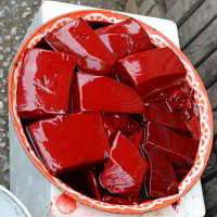 Beim Metzger gibt es Blutgelatine