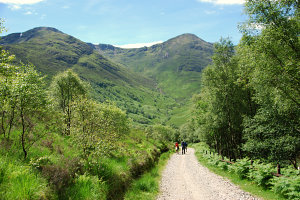 Bild: Der geröllige Abstieg nach Kinlochleven Bild: Der geröllige Abstieg nach Kinlochleven