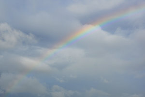 Bild: Regenbogen von der Burg aus