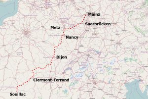 Bild: Reiseroute - Klick zum vergrößern Bild: Reiseroute - Klick zum vergrößern