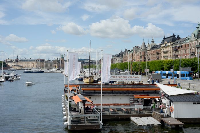 Wasser ist nie weit. Hier auf der Djurgardsbron.