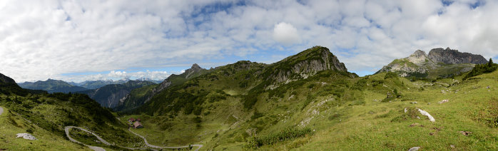 Bild: Panorama kurz vor der Freiburger Hütte Bild: Panorama kurz vor der Freiburger Hütte