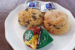 Bild: Scone mit Biltong Bild: Scone mit Biltong
