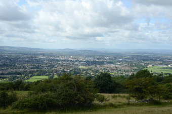 Bild: Blick zurück auf Cheltenham