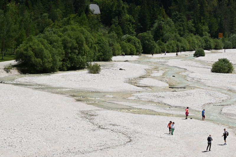Viel Wasser ist gerade nicht im Bergbach Velika Pišnica